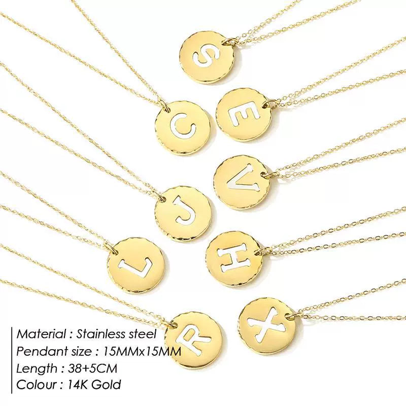 One in a Million Initial Monogram Disc Necklace